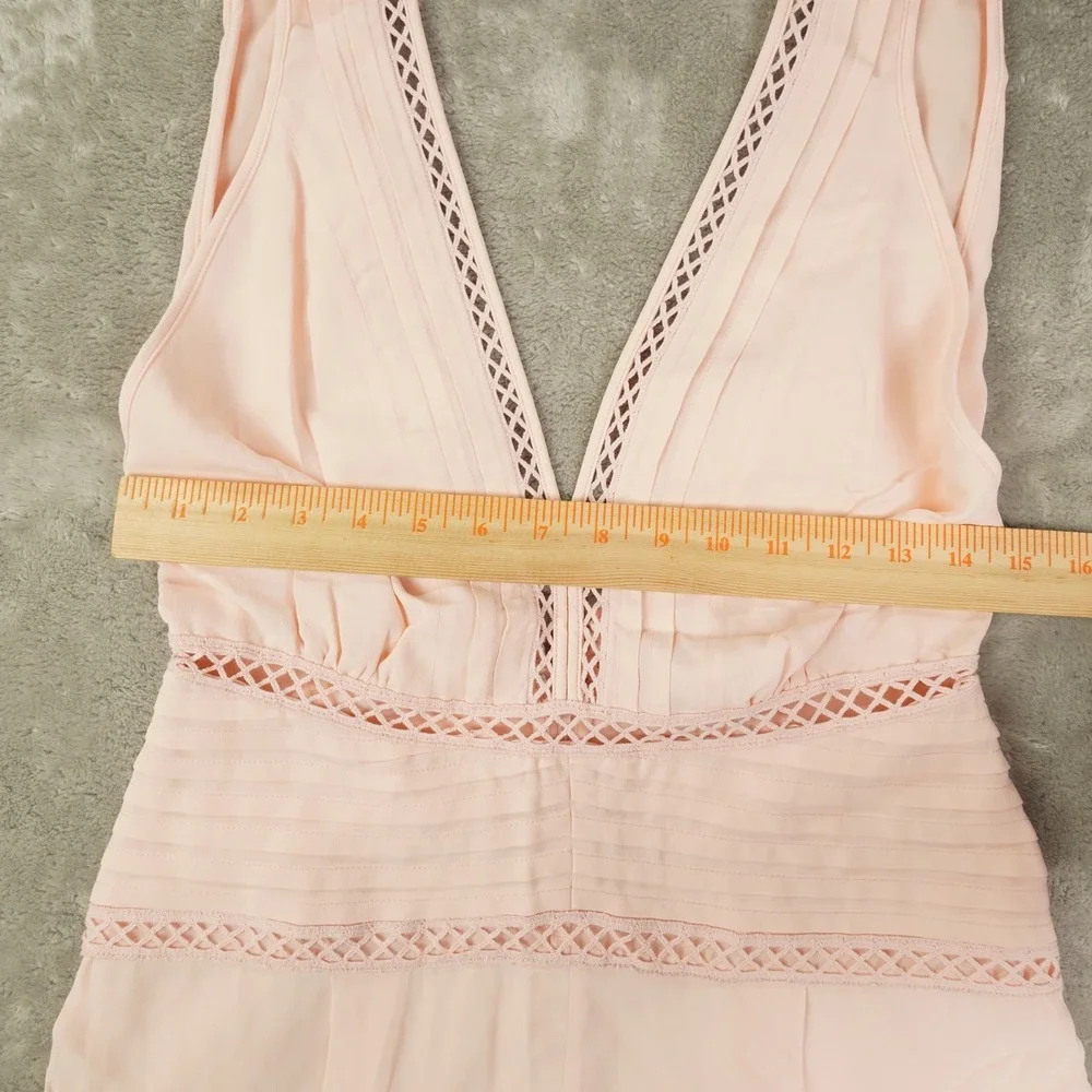 REISS Regular Wide Leg Resort Jumpsuit in Blush Pink Women's 4 Chic City - Picture 9 of 14
